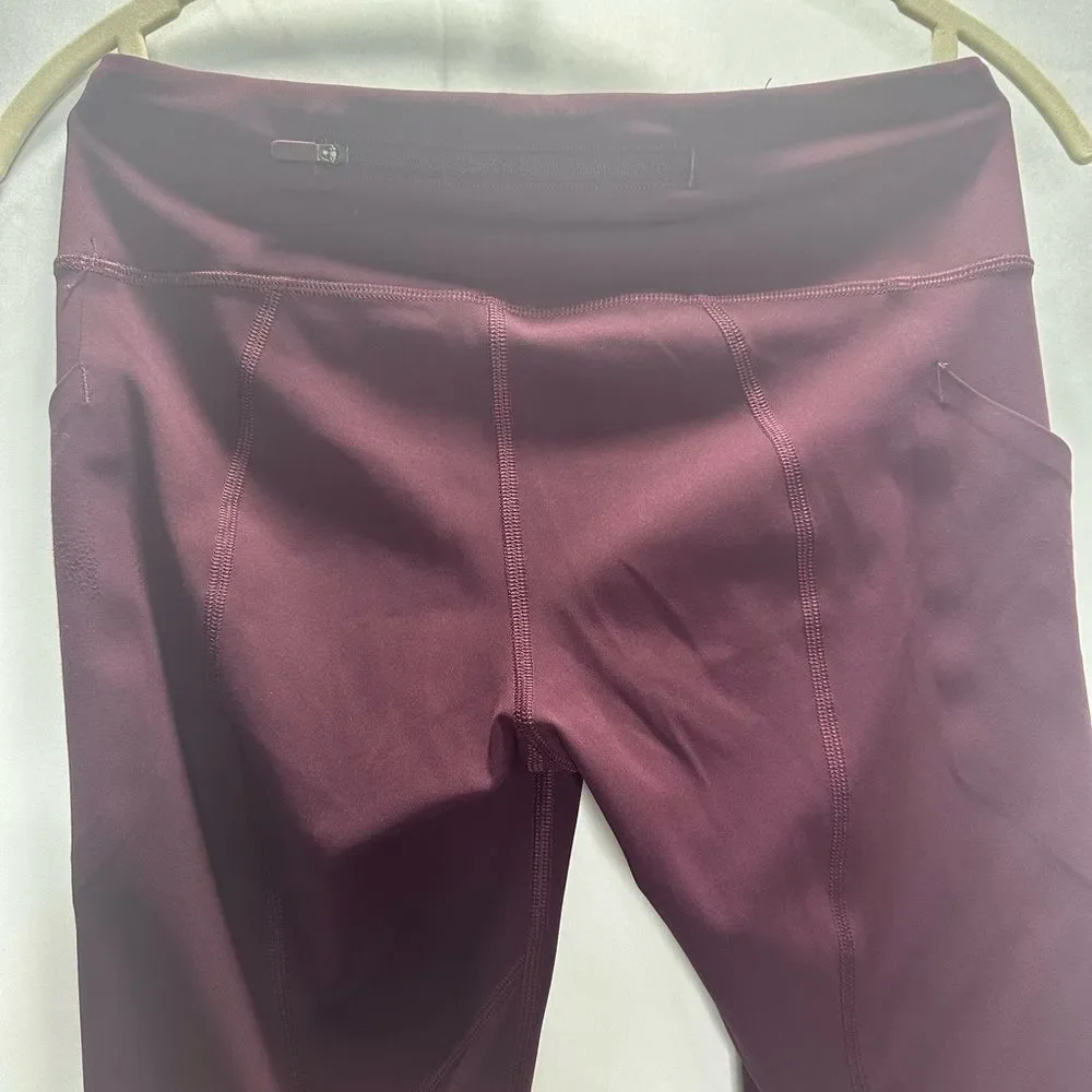 Lululemon Pace Rival Maroon Crop Leggings Size 6